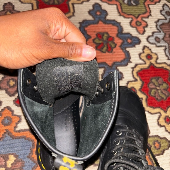 Dr. Martens Black Leather Combat Boots - Picture 7 of 8